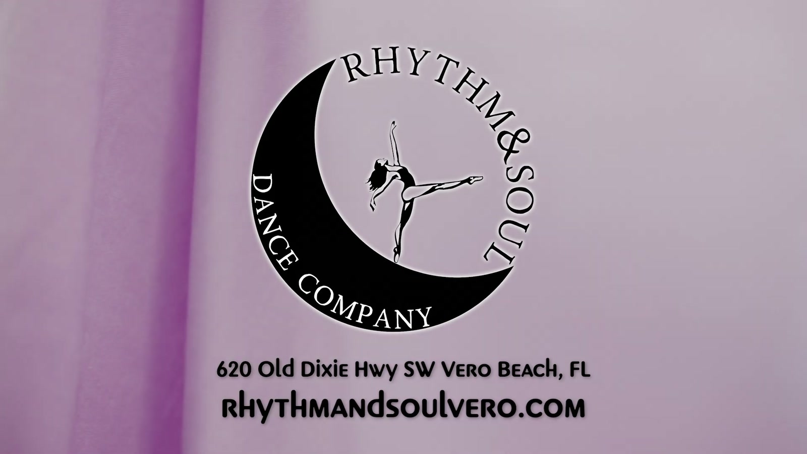 Rhythm & Soul Dance Company logo and Vero Beach studio address